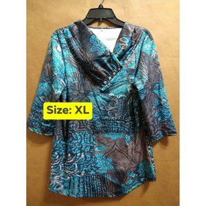Cowl Neck Work Blouse size XL
